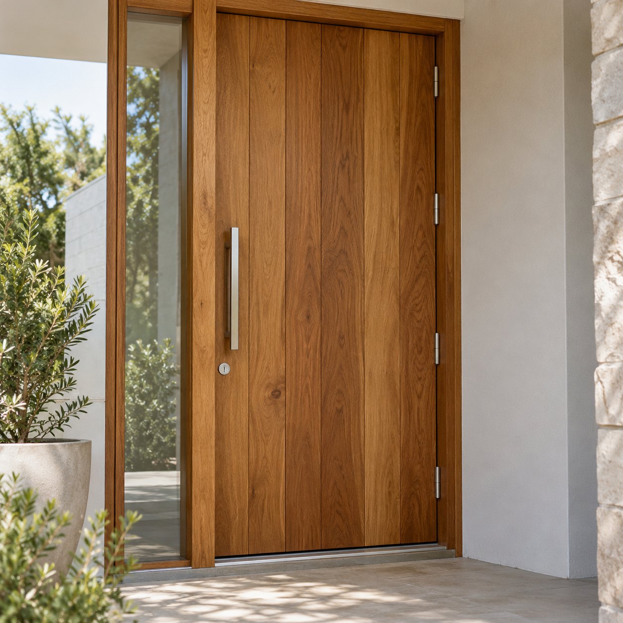 Solid timber front door