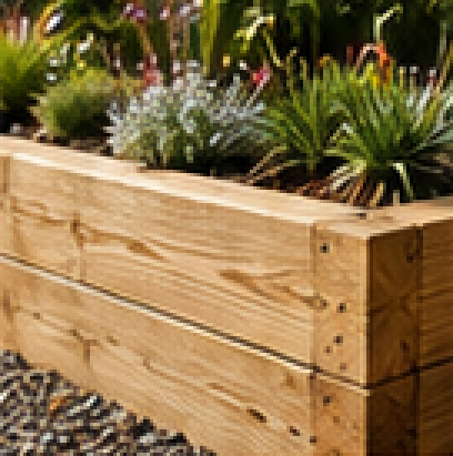 Timber landscaping and garden edging