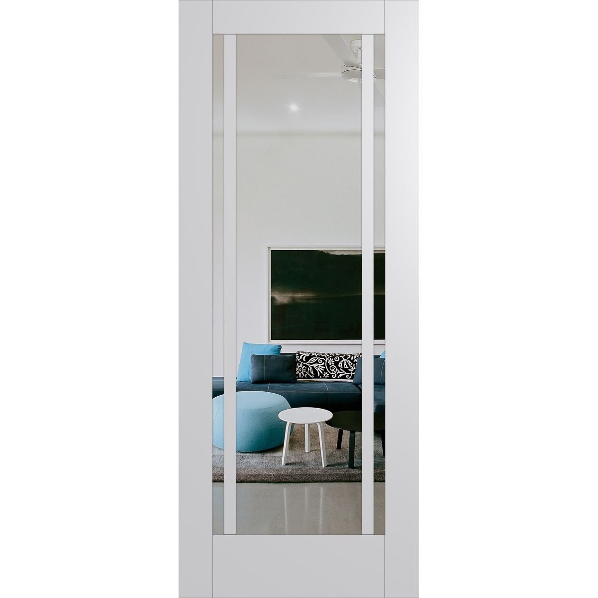 View 2 of 2040mm Hume Internal Door Hampton HAM12 MDF Inlay