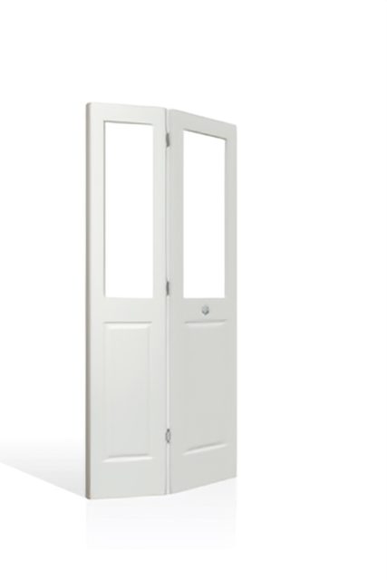 Corinthian Impressions STAG BF Honeycomb Woodgrain Primed Glazed Bi-fold Door