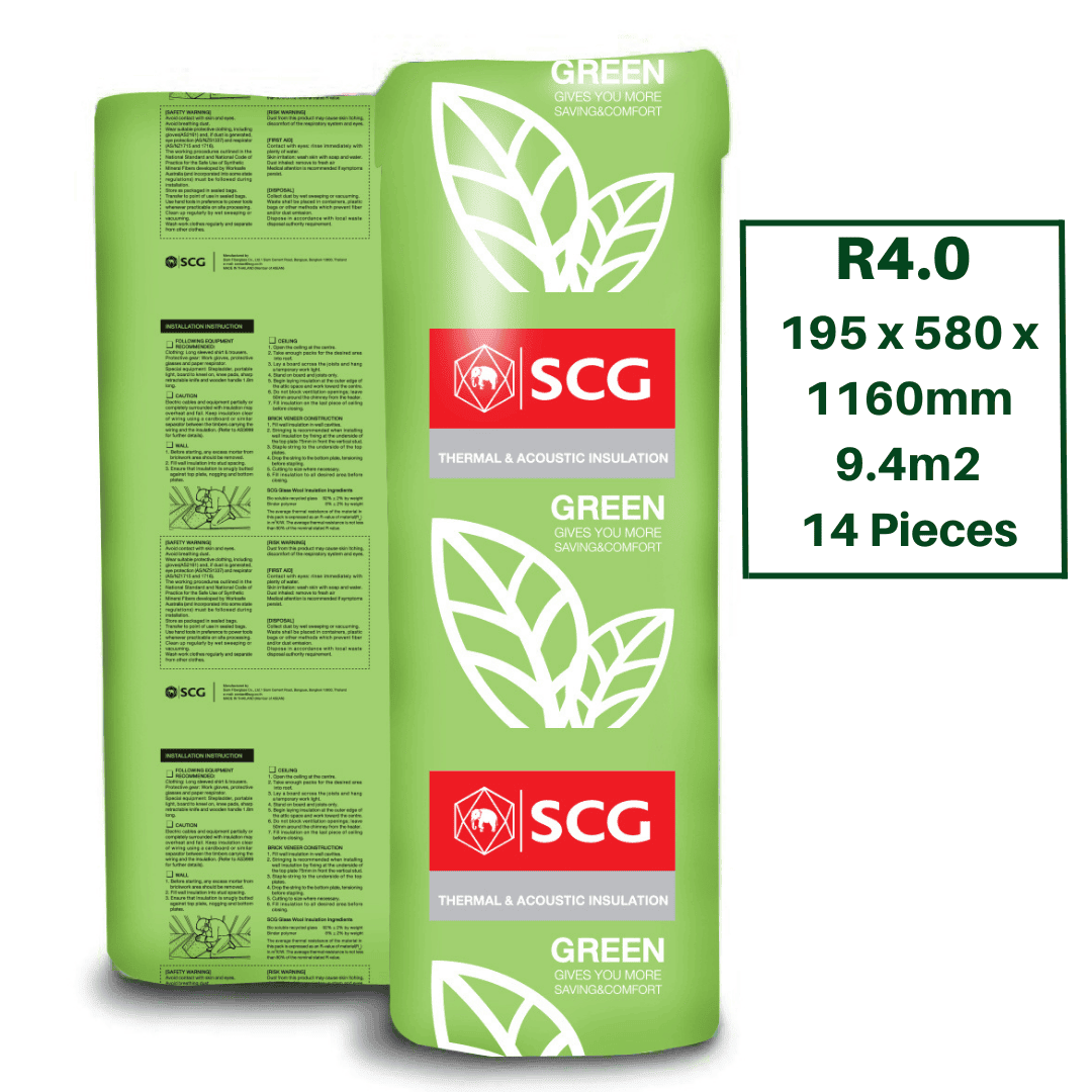 View 2 of R4.0 SCG Green Ceiling Insulation Batts - 14 pieces